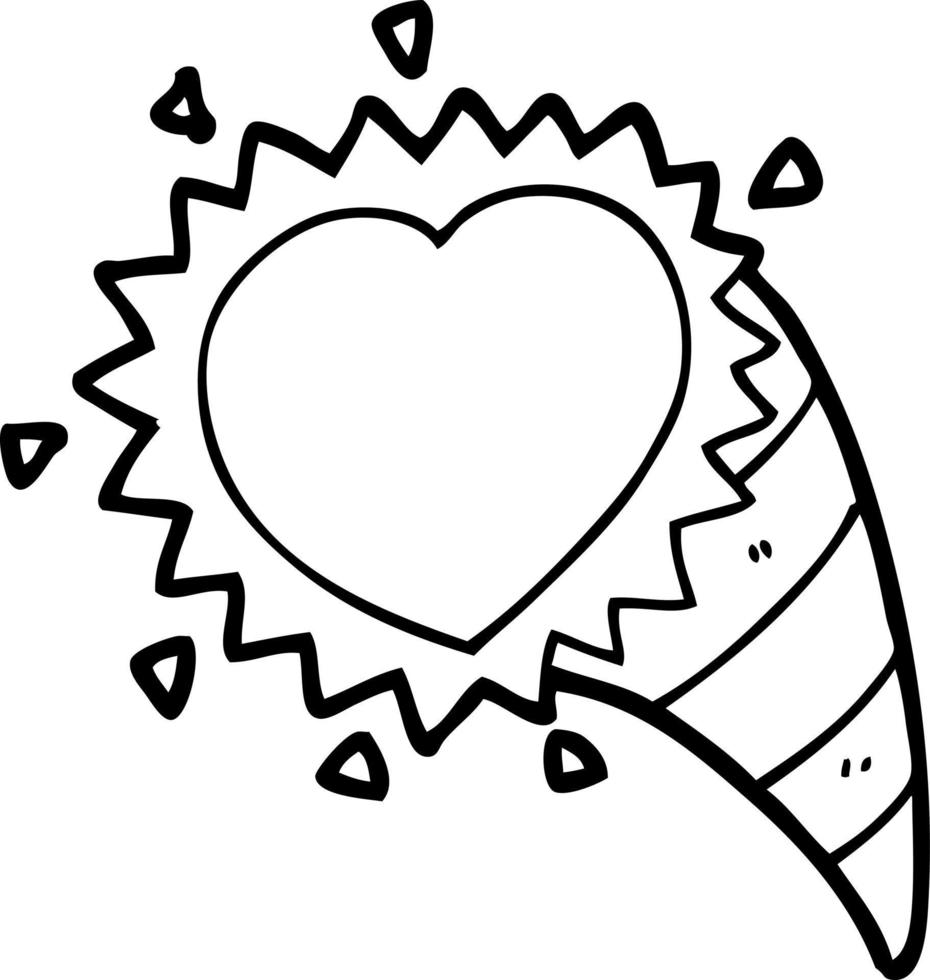 tecknad kärlek hjärta symbol vektor
