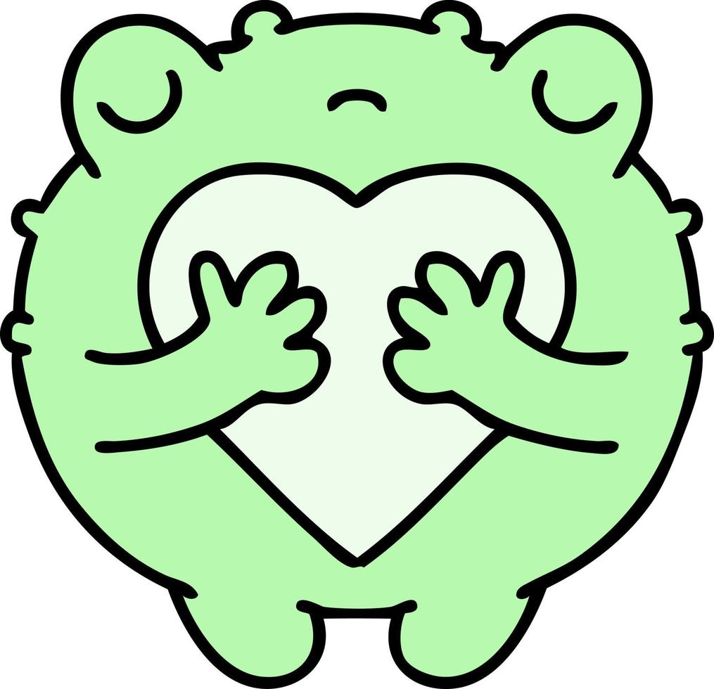 Oh Frosch, warum bist du so traurig in der Liebe? vektor