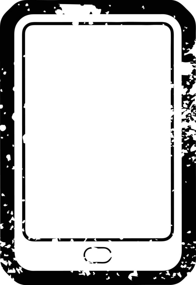 bedrövad effekt vektor ikon illustration av en läsplatta dator