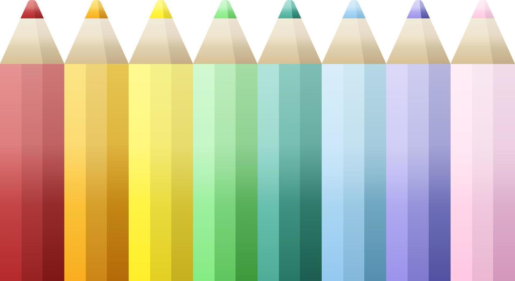 Färg pennor grafisk vektor illustration ikon