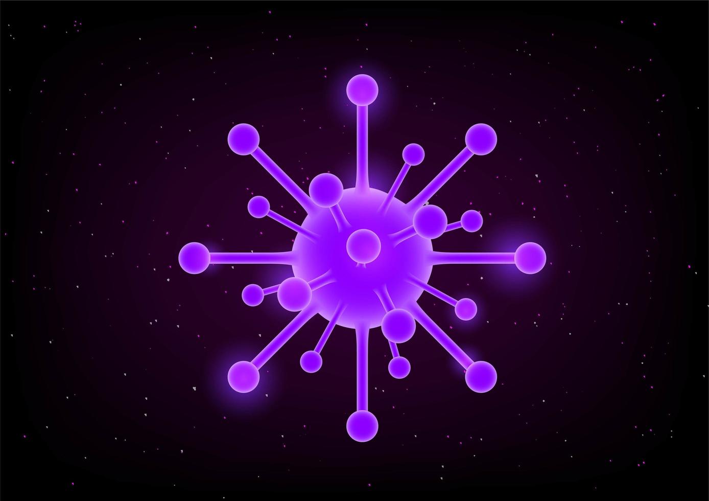 leuchtend lila Virus Konzept vektor
