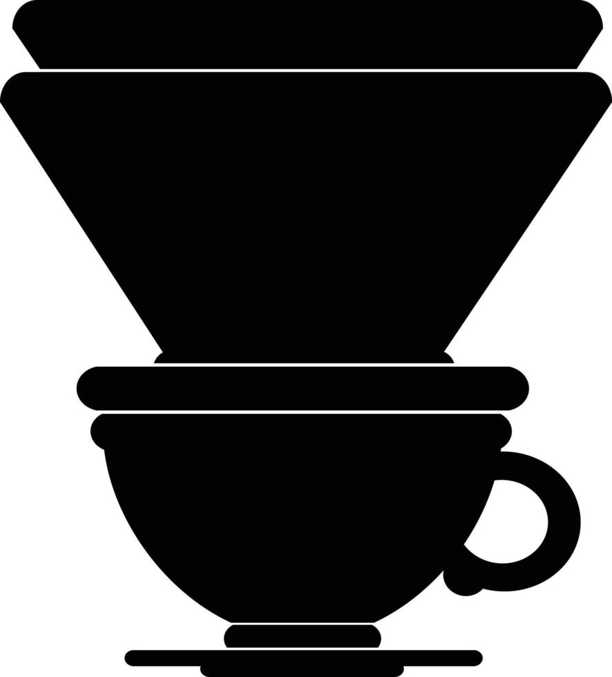 vektorsymbolillustration einer filterkaffeetasse vektor