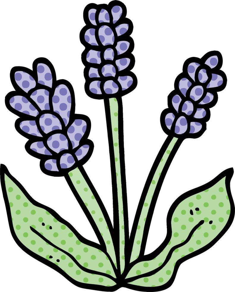 Cartoon-Lavendel im Comic-Stil vektor