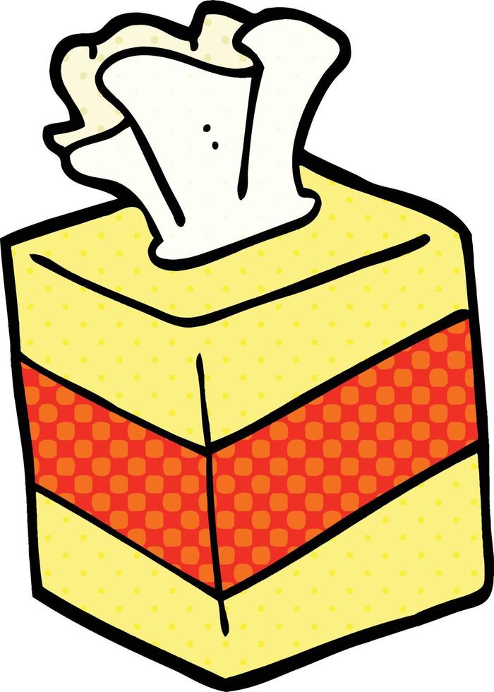 Cartoon-Tissue-Box im Comic-Stil vektor