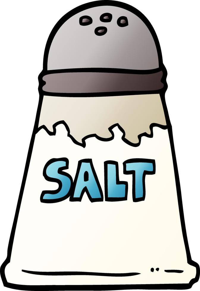 vektor lutning illustration tecknad serie salt shaker