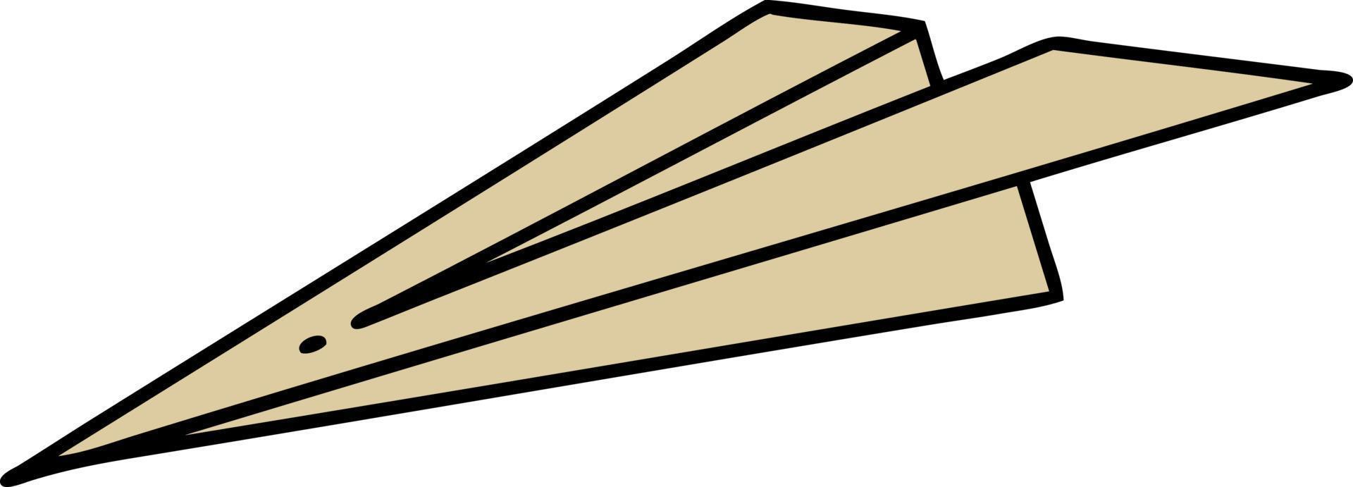 traditionelles Tattoo eines Papierfliegers vektor