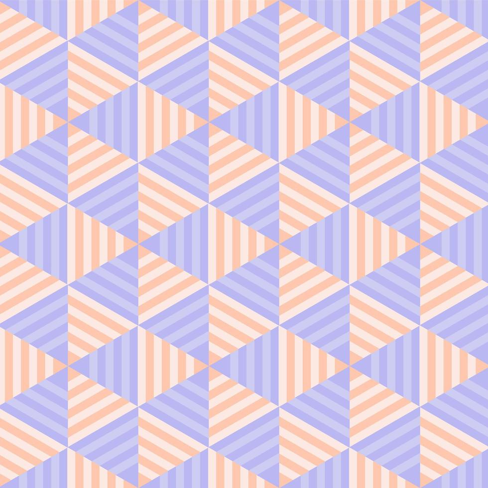 geometriska pastell randig triangel sömlösa mönster vektor