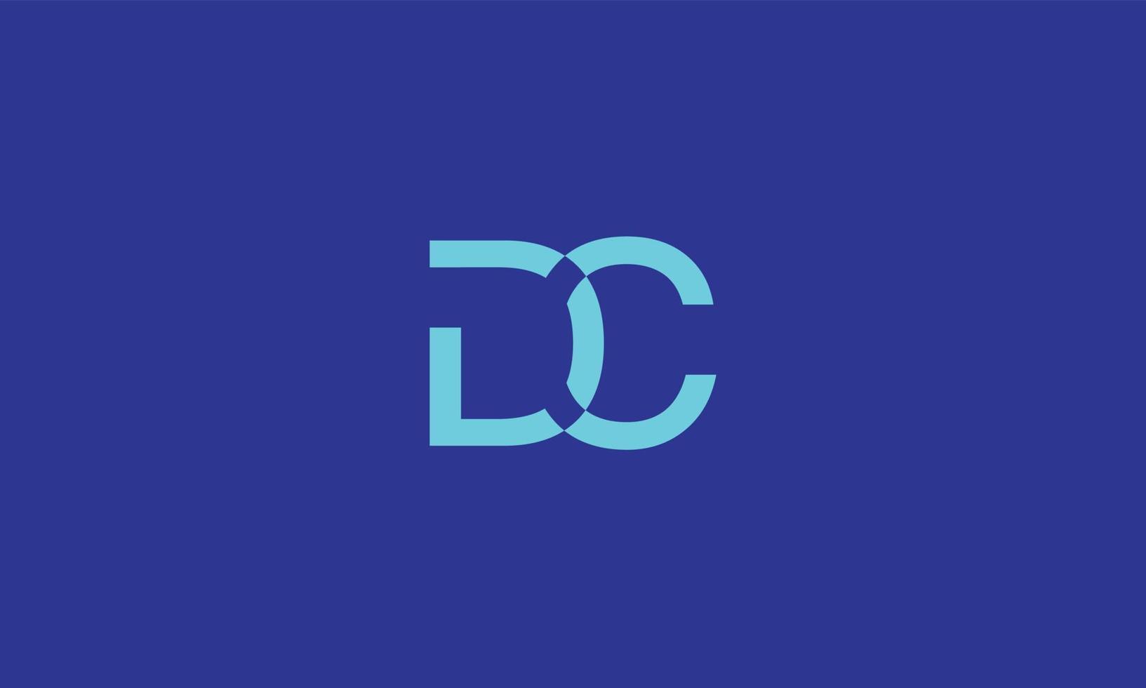 DC-Brief-Logo-Design auf luxuriösem Hintergrund. CD-Monogramm-Initialen schreiben Logo-Konzept. DC-Icon-Design. cd elegantes und professionelles weißes Buchstabensymbol auf schwarzem Hintergrund. vektor