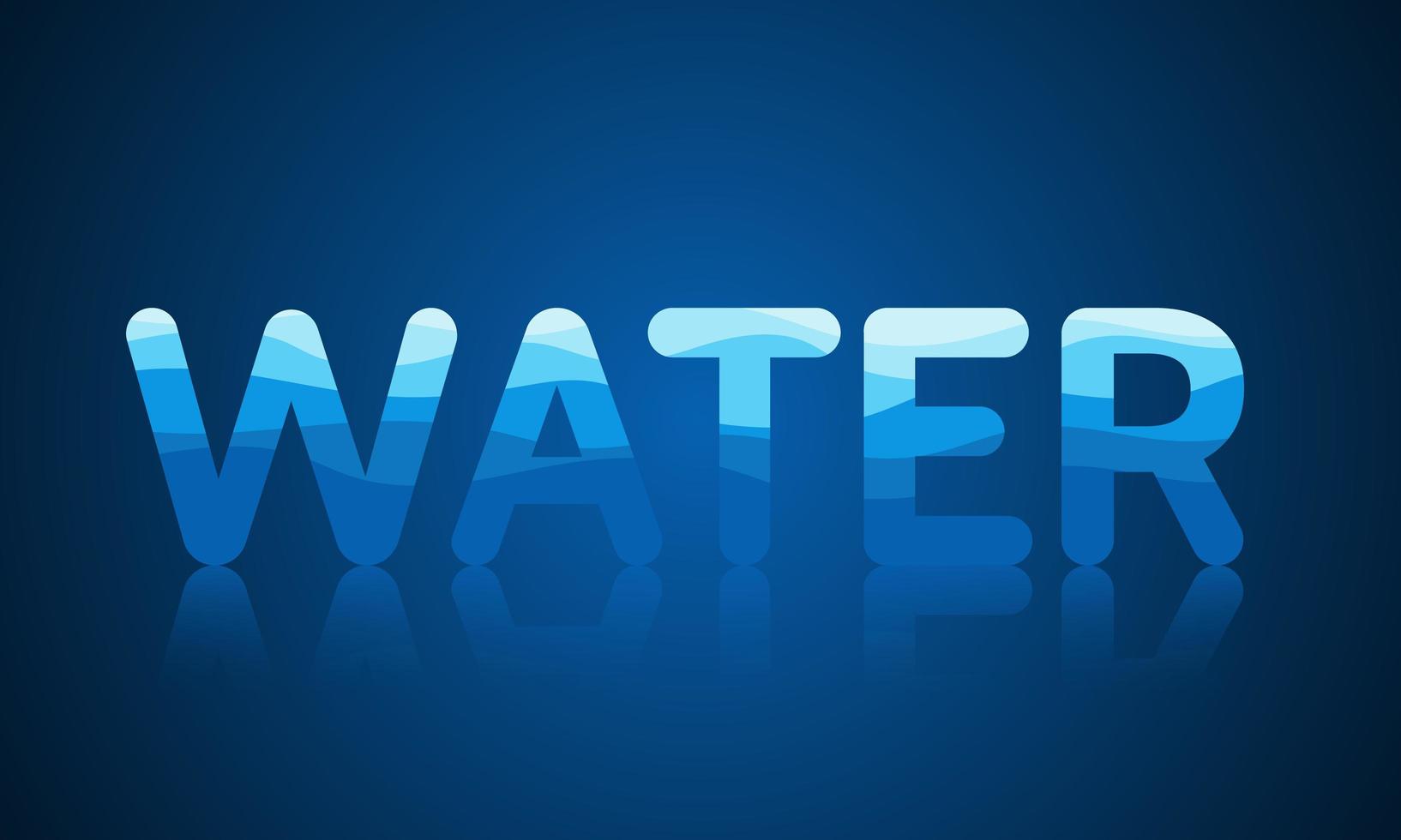 reflektierender Wassermustertext für Weltwassertag vektor