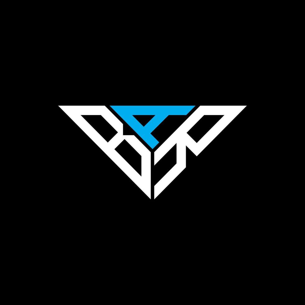 Bar Letter Logo kreatives Design mit Vektorgrafik, Bar einfaches und modernes Logo in Dreiecksform. vektor