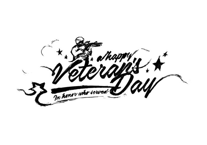 Veteran's Day Lettering Vektor