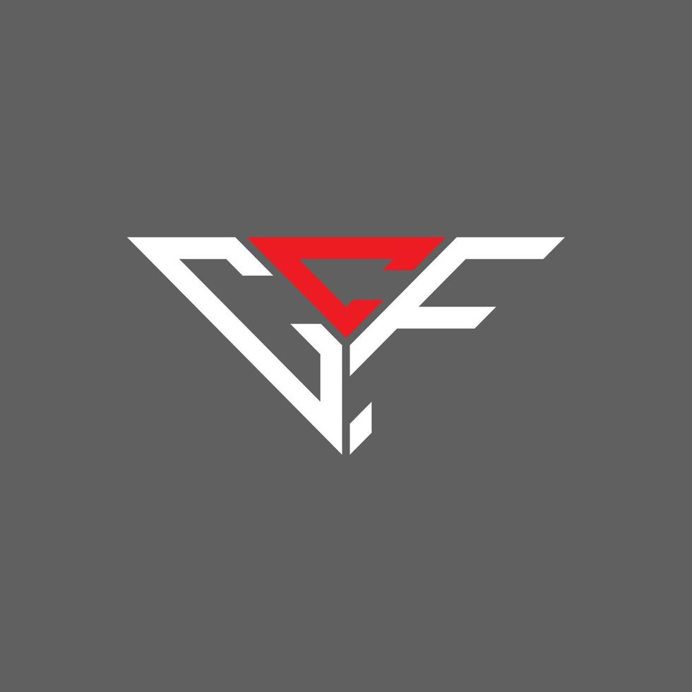ccf Brief Logo kreatives Design mit Vektorgrafik, ccf einfaches und modernes Logo in Dreiecksform. vektor