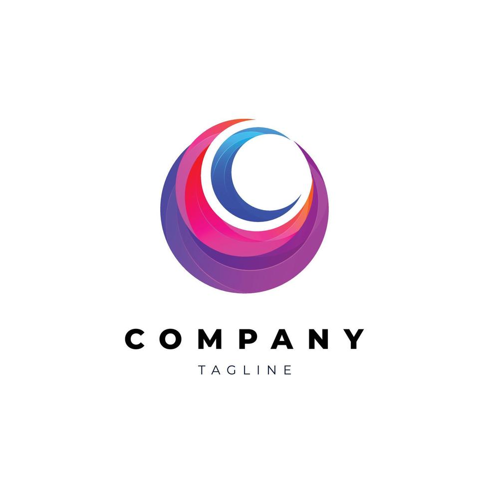cirkel företag företag logotyp design mall vektor