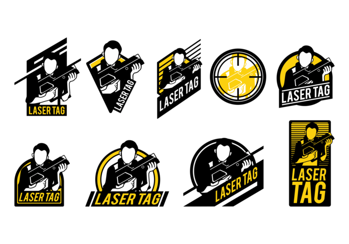 Laser Tag Vector Etiketter