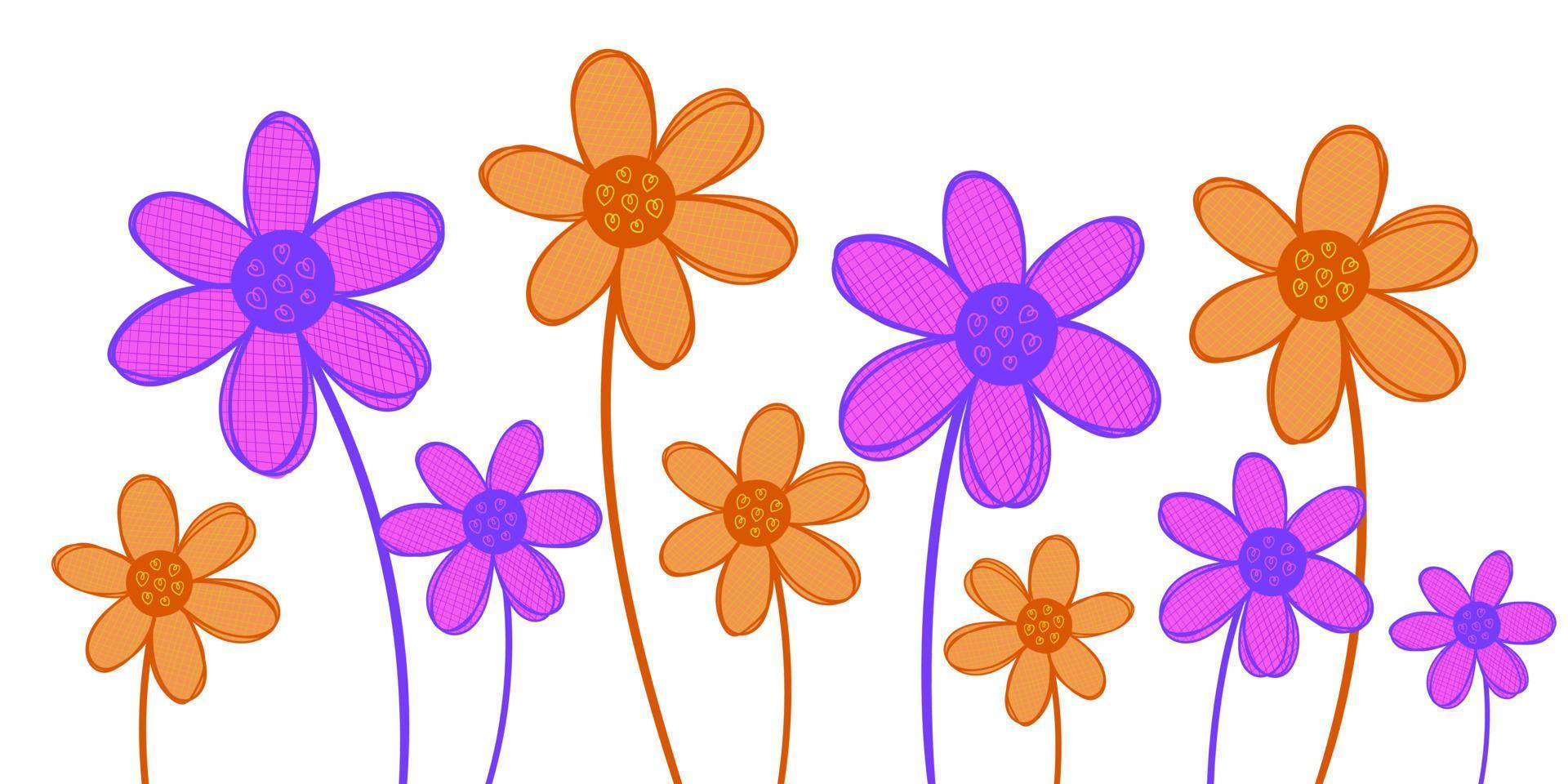rosa blinkande söt blomma. samtida färger och perfekt för illustrationer. vektor