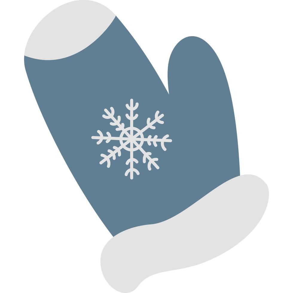 Schneeflocken-Handschuh. Winterkleidung vektor