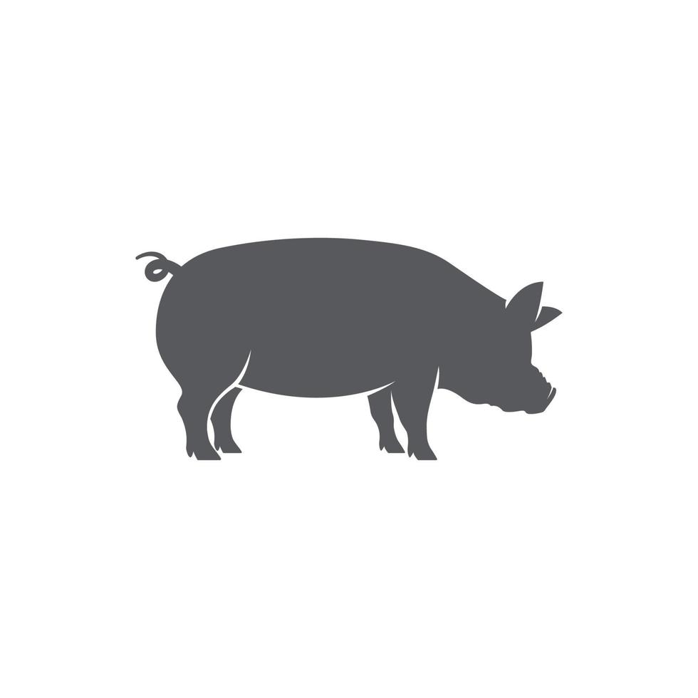 Schwein-Piktogramm-Vektor-Symbol. vektorillustration der schweinsilhouette vektor