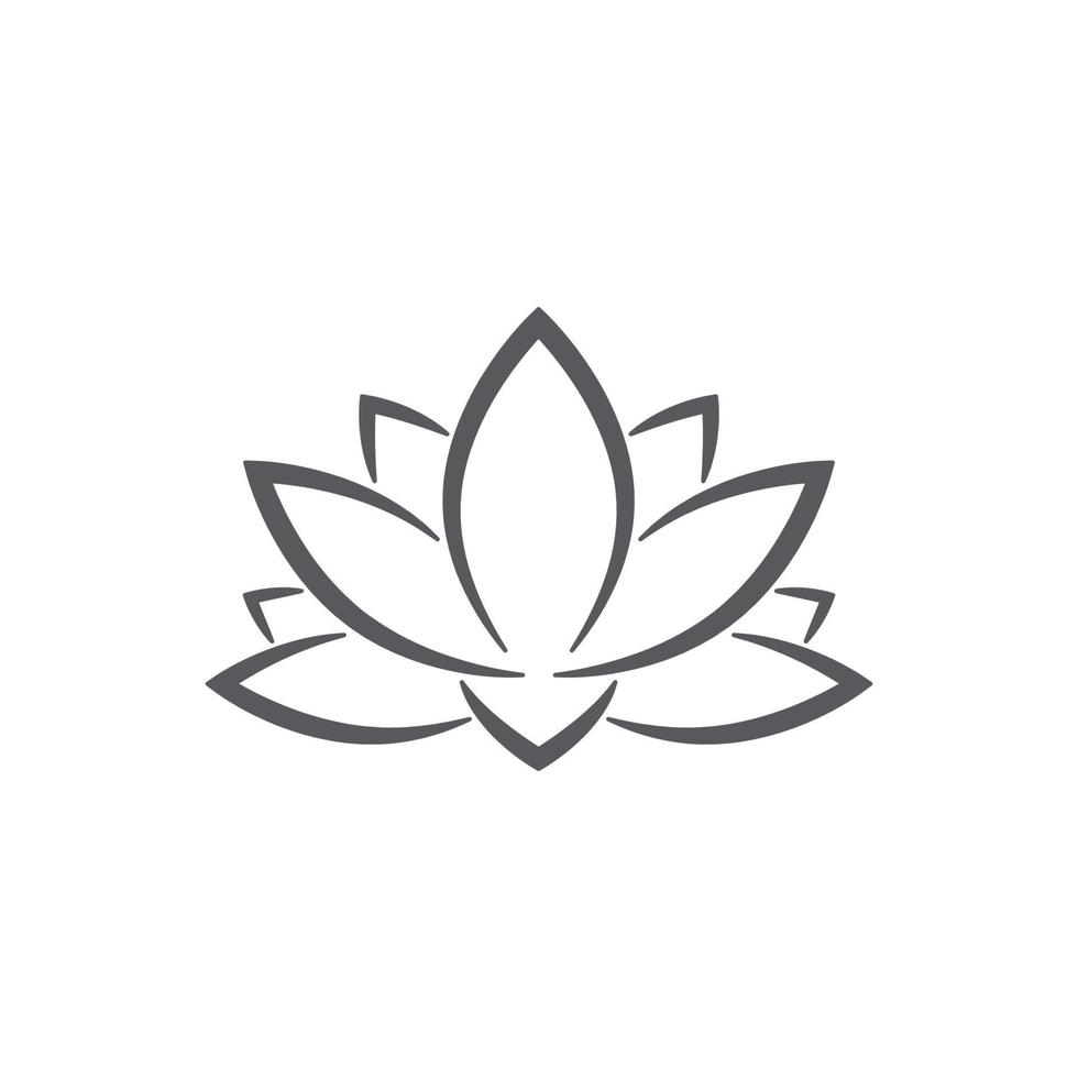 linjär lotus logotyp mallar. vektor blommig linjär lotus logotyp. design lotus blomma översikt. vektor illustration. lotus ikon