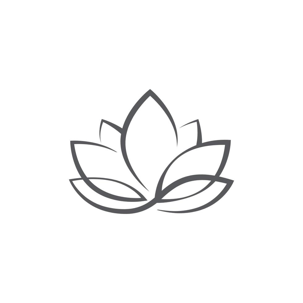 linjär lotus logotyp mallar. vektor blommig linjär lotus logotyp. design lotus blomma översikt. vektor illustration. lotus ikon