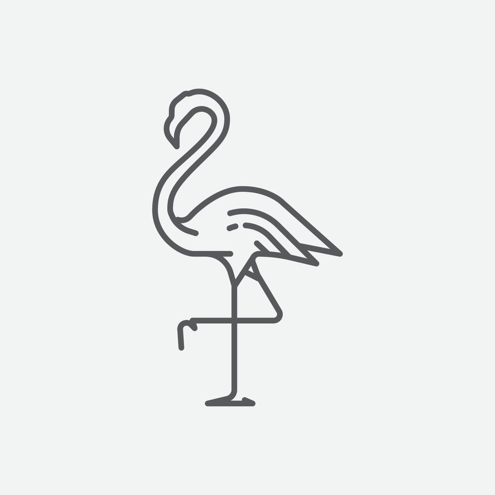 Flamingo-Icon-Design. Flamingo-Symbol. Vektor-Illustration vektor