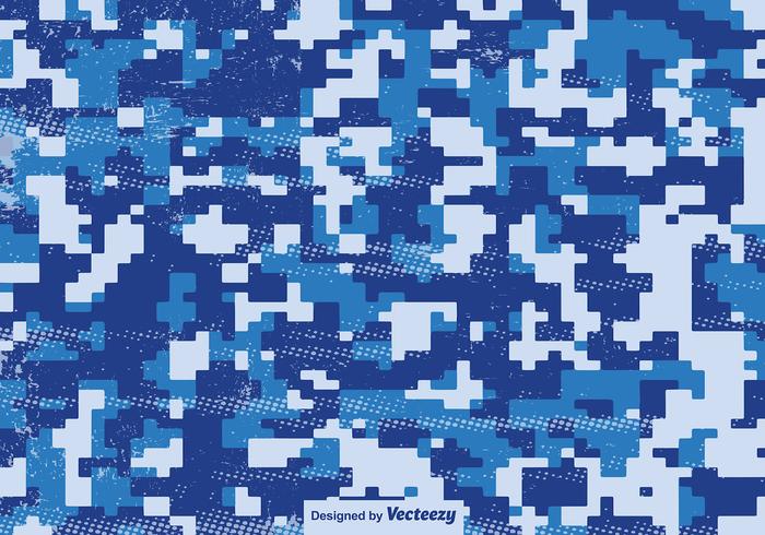 Multicam Pixelated Pattern Blue Vector Tarnung