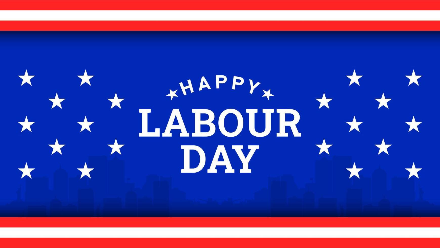 Happy Labor Day Hintergrund mit gelben Streifen und Werkzeugen vektor