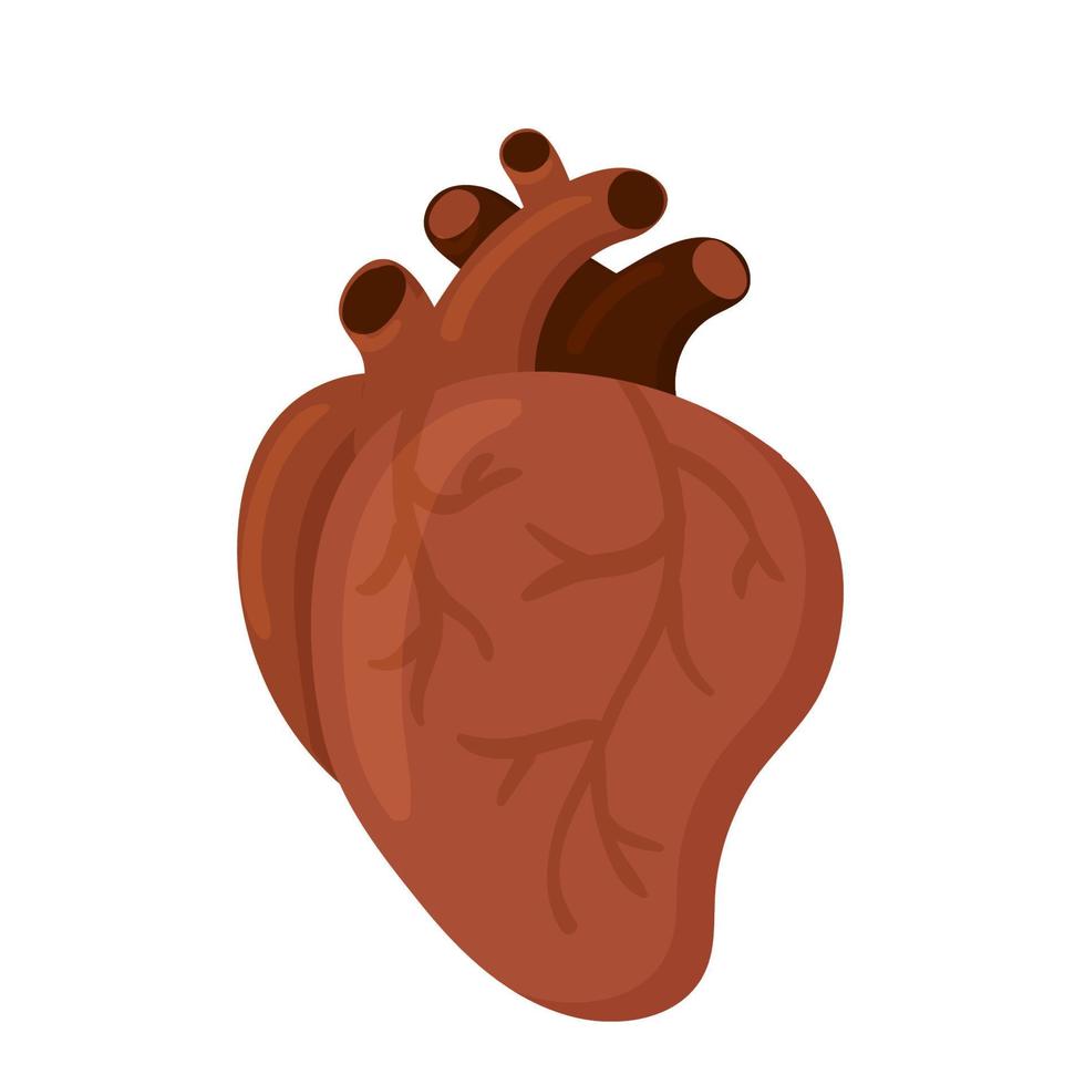 skrämmande hjärta isolerat vektor illustration