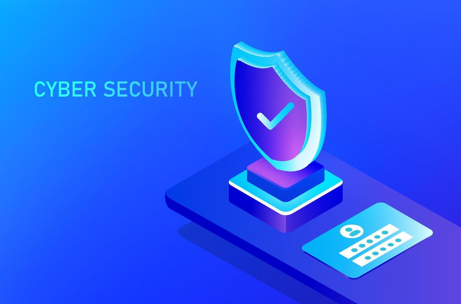 cybersäkerhet och dataskydd integritetskoncept. säker datahantering och skydda data från hackerattacker och hänglåsikon till internetteknik nätverksvektorillustration vektor