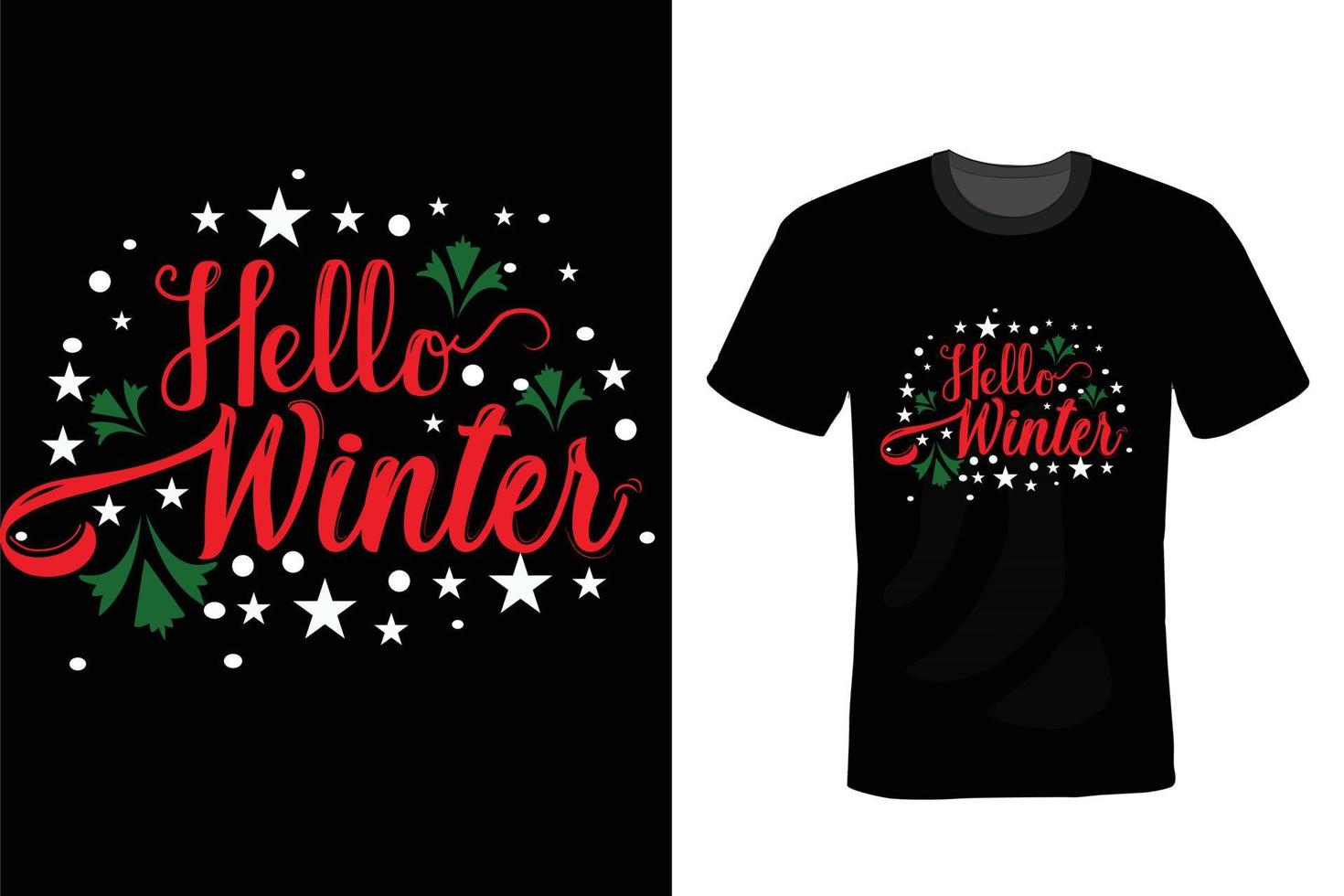 Weihnachtstag T-Shirt-Design-Vorlage vektor