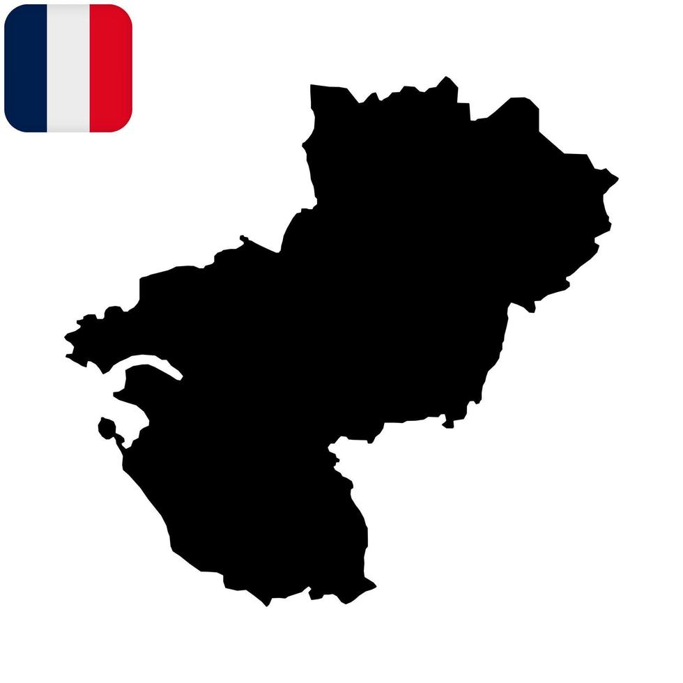 Pays de la Loire-Karte. Region Frankreich. Vektor-Illustration. vektor