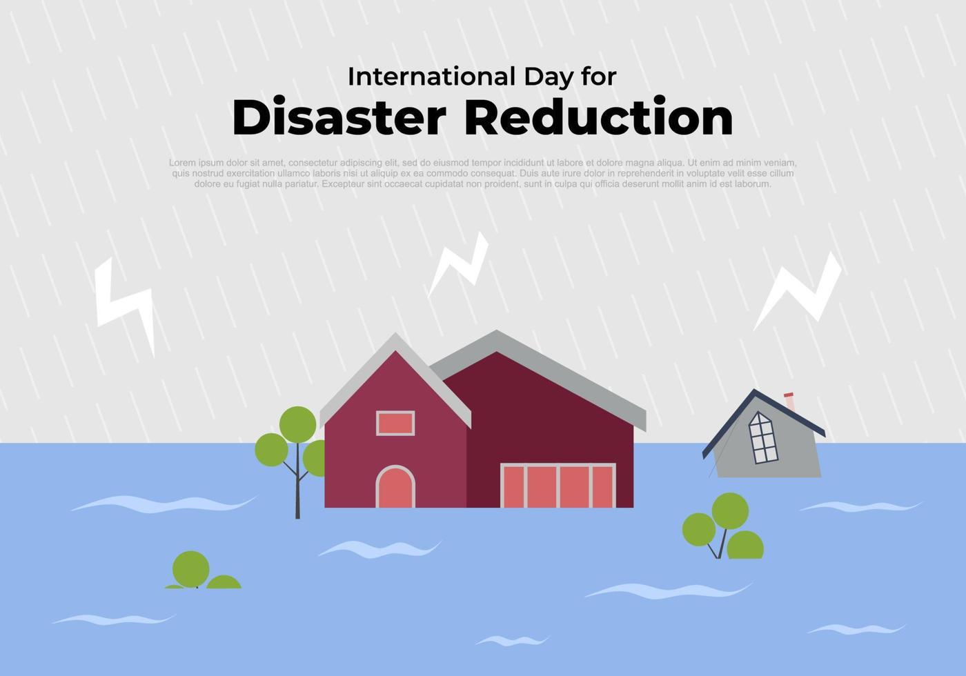 Internationaler Tag der Katastrophenvorsorge am 13. Oktober. vektor
