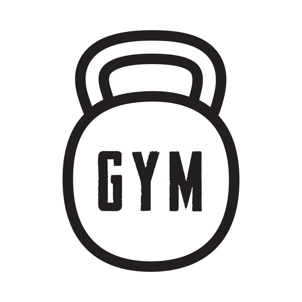 vintage retro vgym fit element. kann wie emblem, logo, abzeichen, etikett verwendet werden. markieren, plakatieren oder drucken. monochrome Grafik. Vektor-Illustration. Gravur vektor