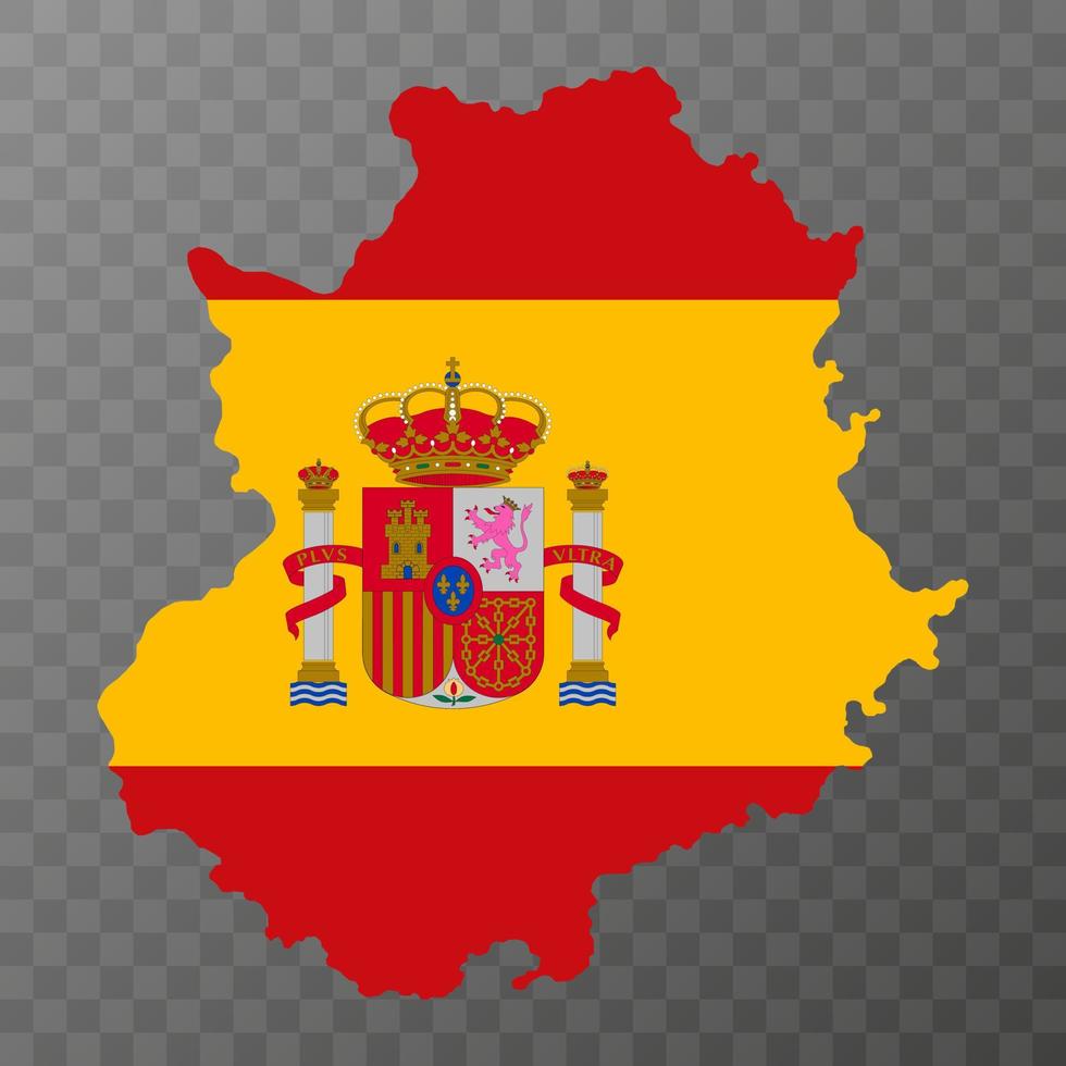 Extremadura-Karte, Region Spanien. Vektor-Illustration. vektor