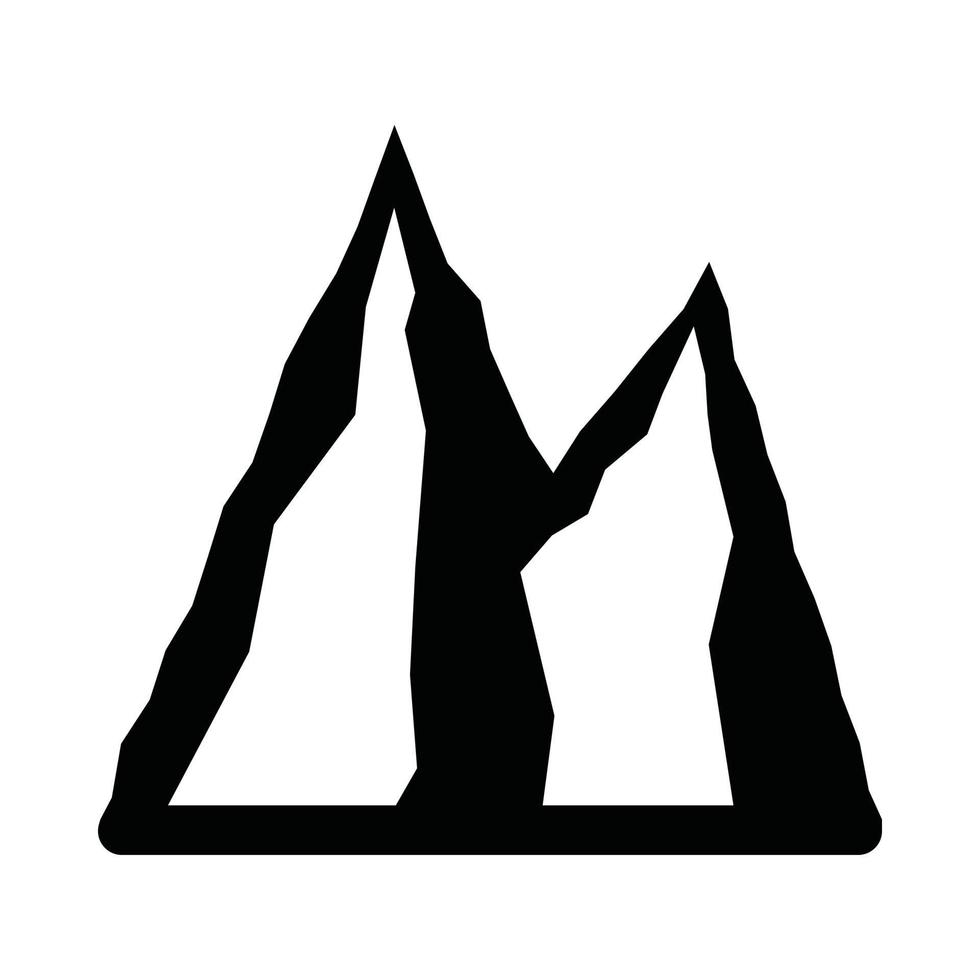 Vintage Retro-Berge für Camping. kann wie emblem, logo, abzeichen, etikett verwendet werden. markieren, plakatieren oder drucken. monochrome Grafik. vektor