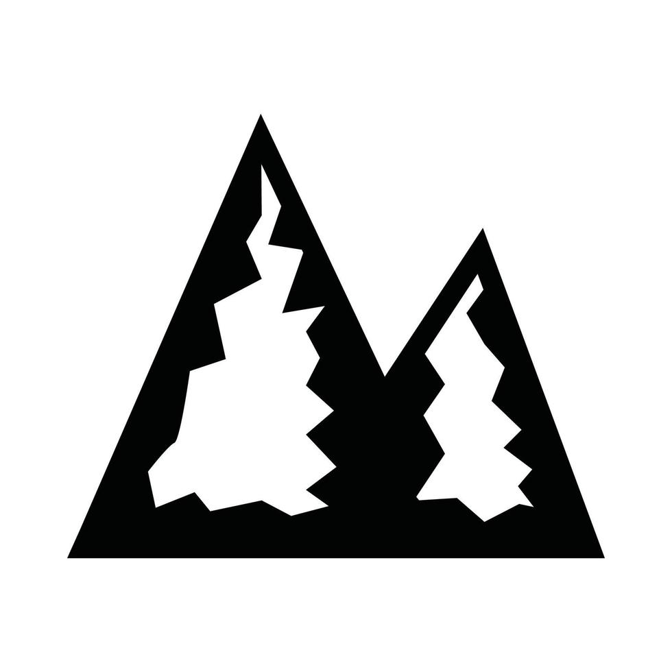 årgång retro berg för camping. kan vara Begagnade tycka om emblem, logotyp, bricka, märka. märke, affisch eller skriva ut. svartvit grafisk konst. vektor