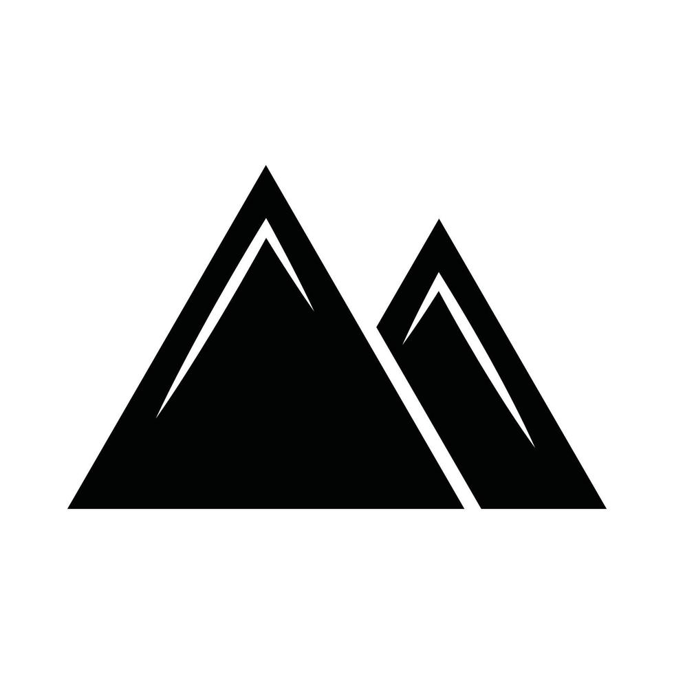 Vintage Retro-Berge für Camping. kann wie emblem, logo, abzeichen, etikett verwendet werden. markieren, plakatieren oder drucken. monochrome Grafik. vektor