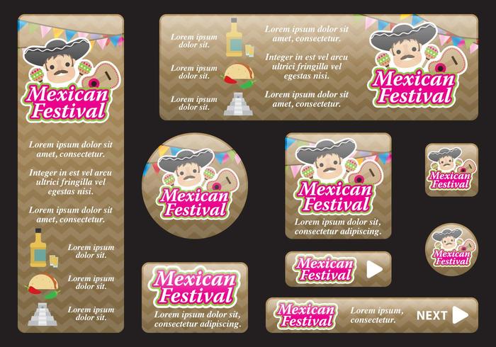 Mexikanische Festival-Banner vektor