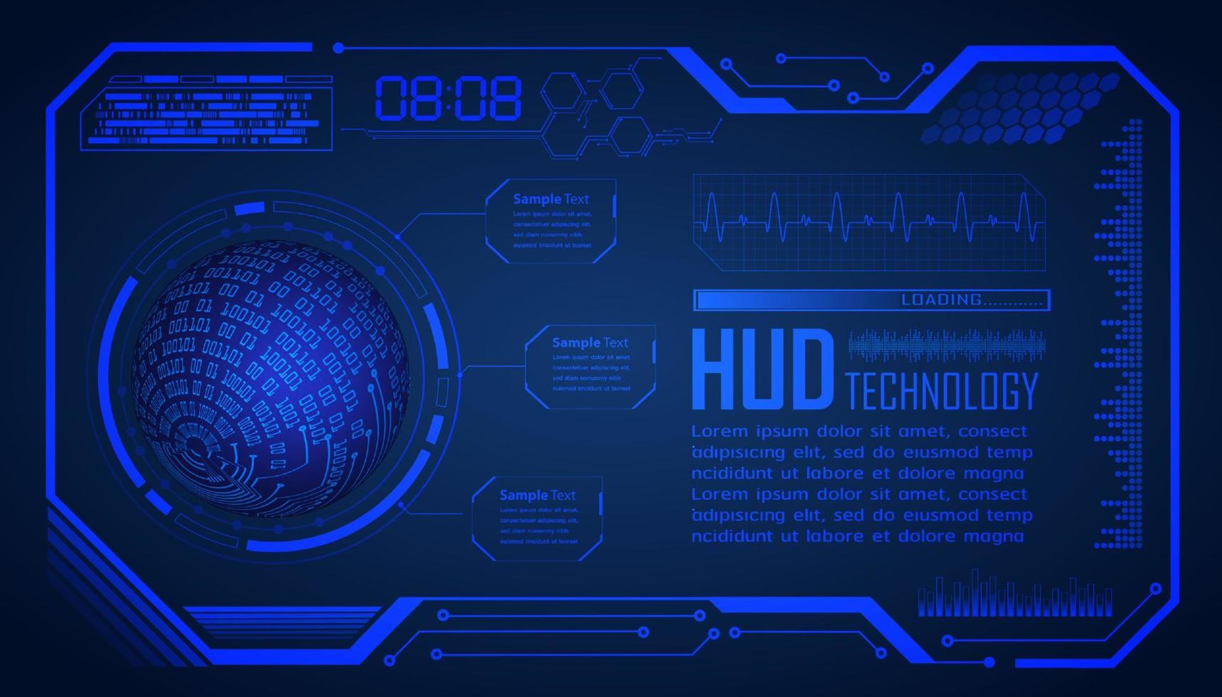 modern hud teknologi bakgrund vektor