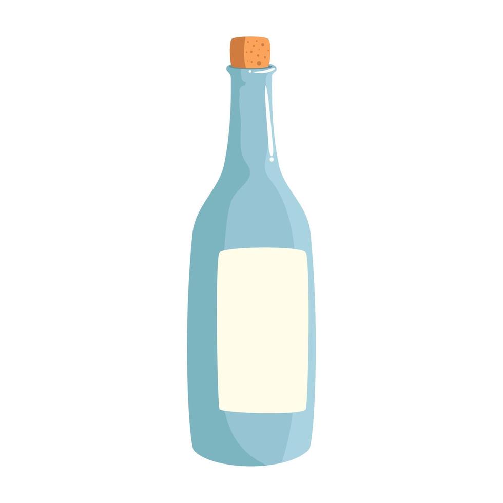 blå flaska dryck vektor