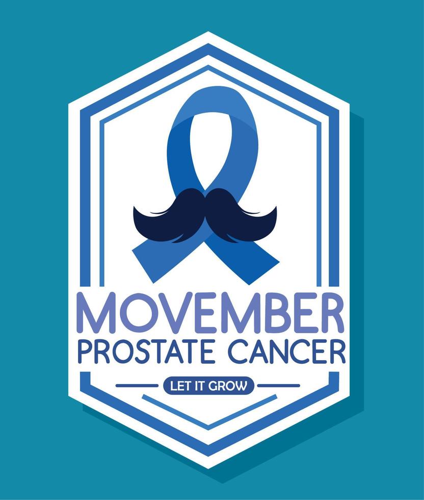 Movember prostata cancer text vektor