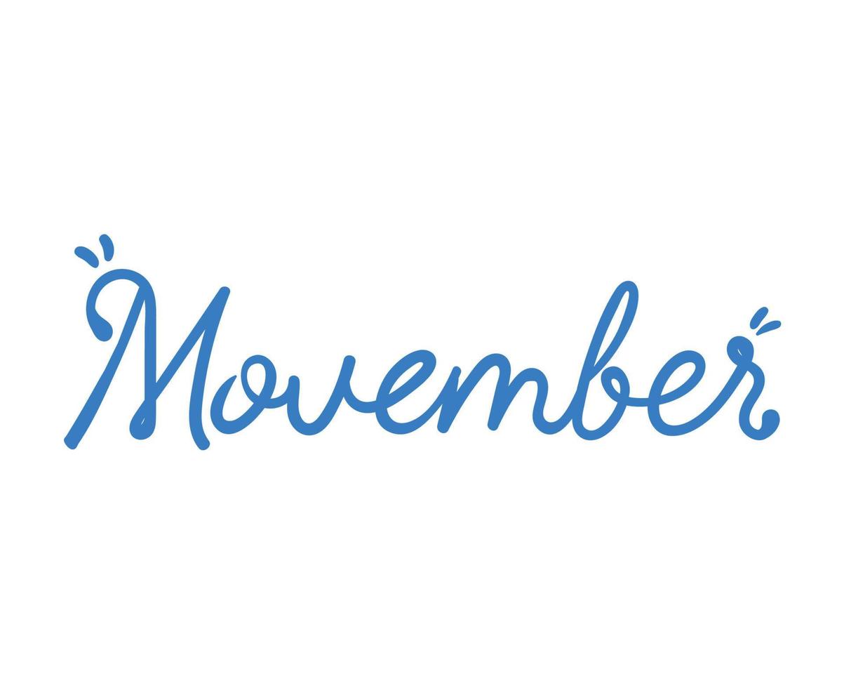 Movember-Kalligrafie-Schriftzug vektor