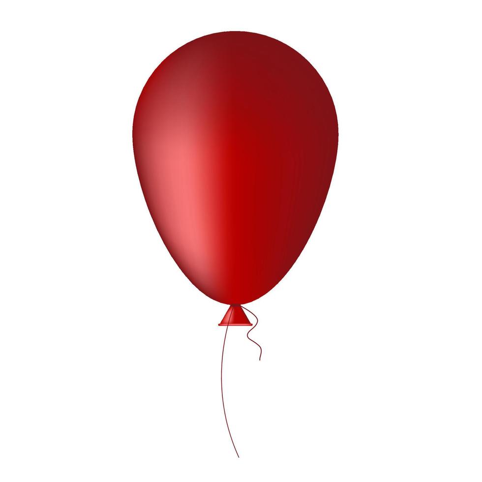 röd glitter ballong med band. vektor