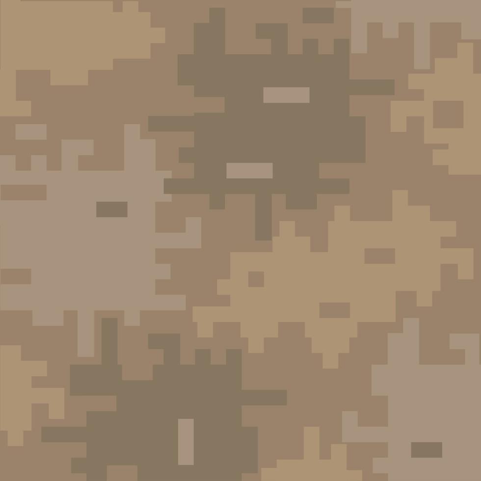 Militärischer digitaler Pixeltarnungshintergrund. Khaki-Textur. Nahtloses Muster der Tarnung. vektor