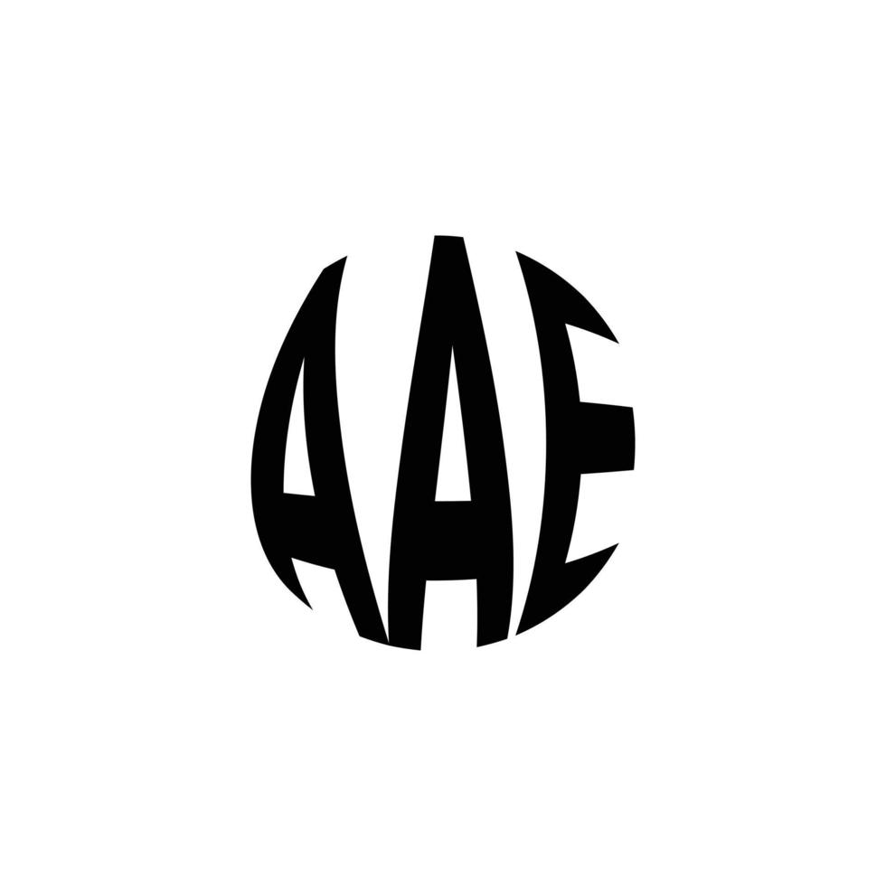 kreatives rundes aae-buchstaben-logo-design vektor