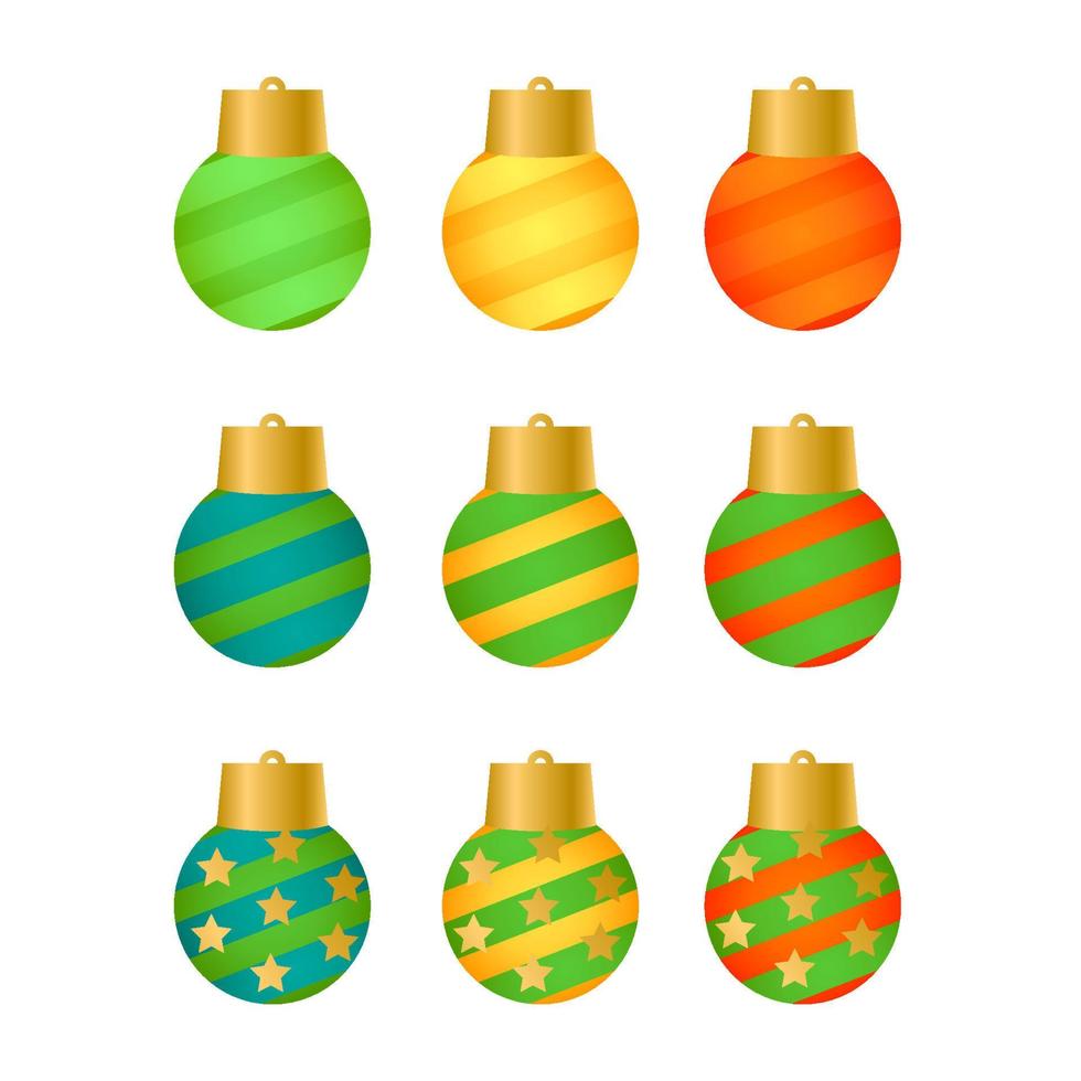 Weihnachtsball, bunter Ball, Farbball, Ball feiern vektor