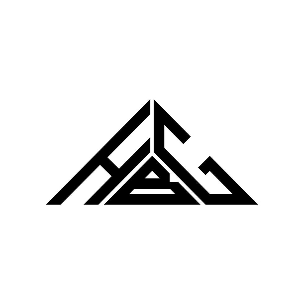 hbg-Buchstaben-Logo kreatives Design mit Vektorgrafik, hbg einfaches und modernes Logo in Dreiecksform. vektor