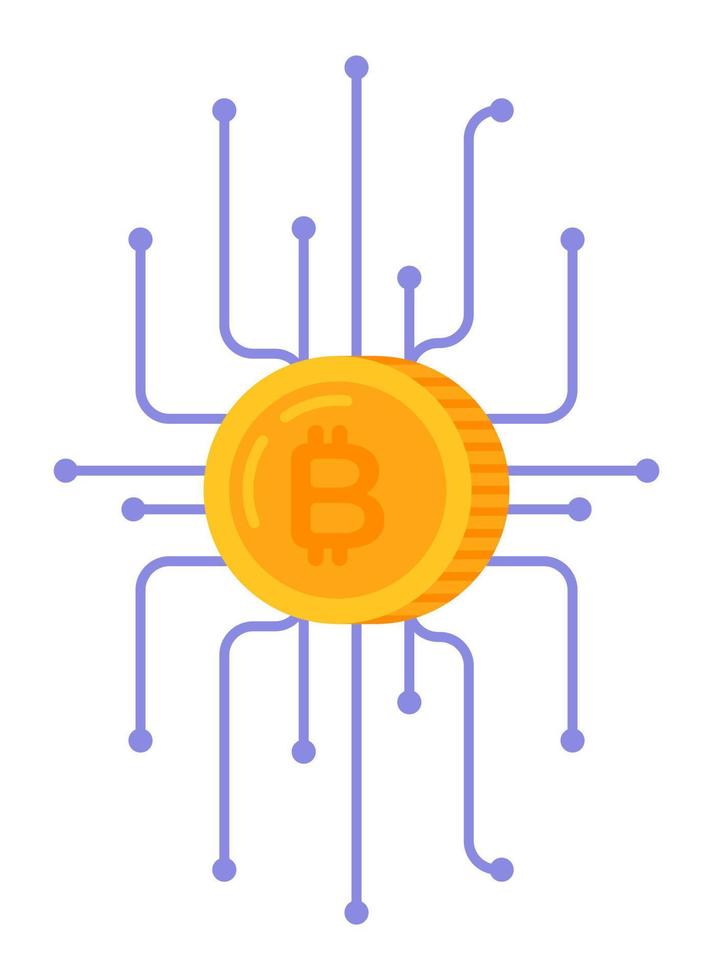 vektor illustration av crypto teknologi.