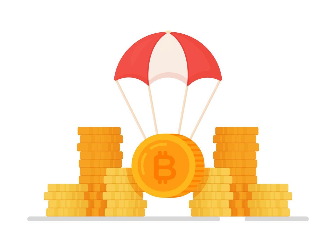 Vektor Stock Illustration von Bitcoin. Gold-Bitcoin-Vektor. Virtuelles Geld.