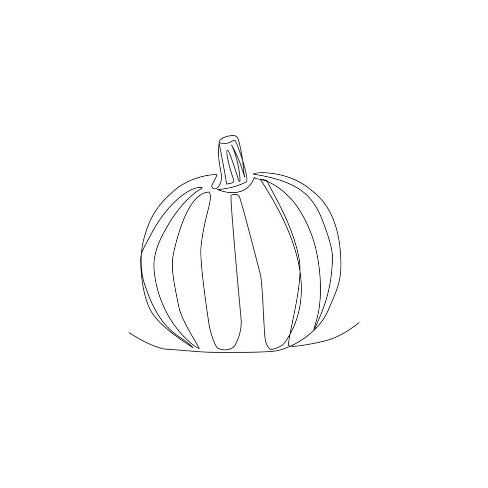 halloween pumpa vektor illustration dragen i linje aprt stil