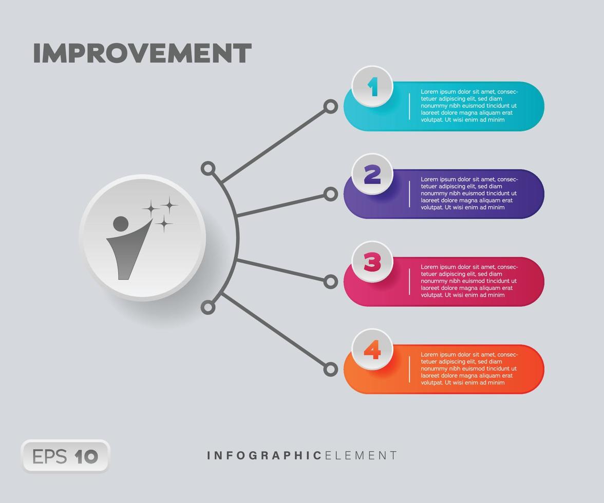 förbättring infographic element vektor